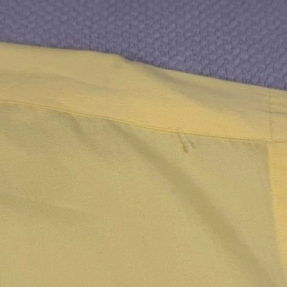 Ralph Lauren Blake Short Sleeve Button Down Large Mens Yellow Cotton Shirt